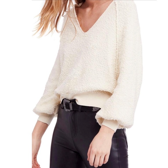 Free People Sweaters - Free People Found My Friend cream pullover Size M